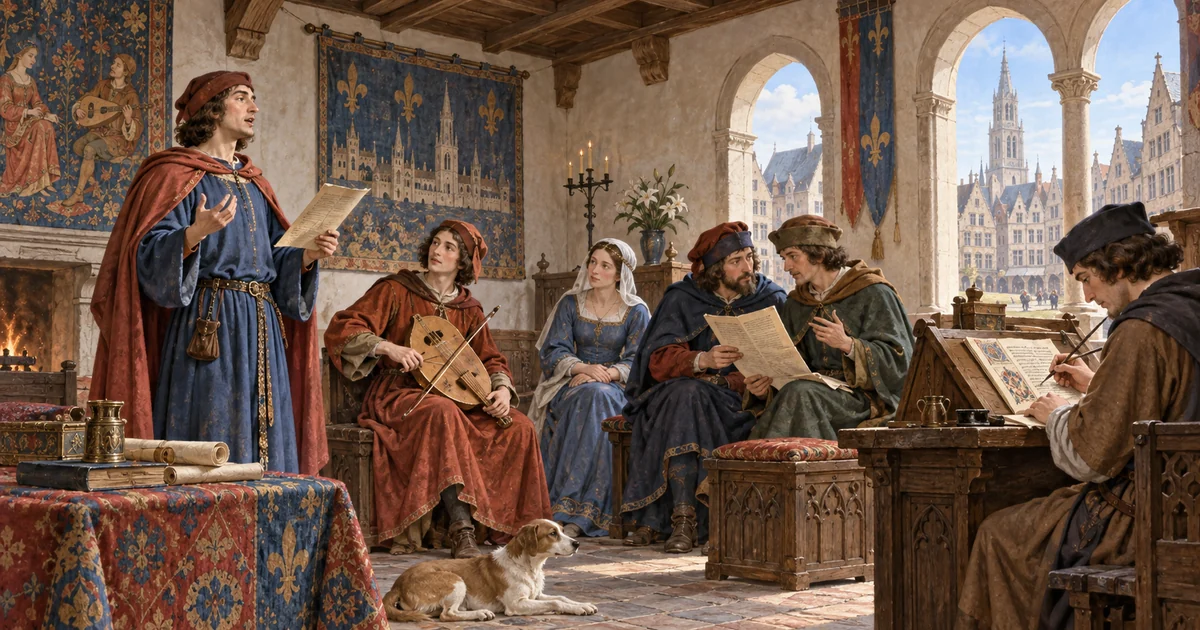 Arras literary capital in the 13th century, the trouveres and poetry in French