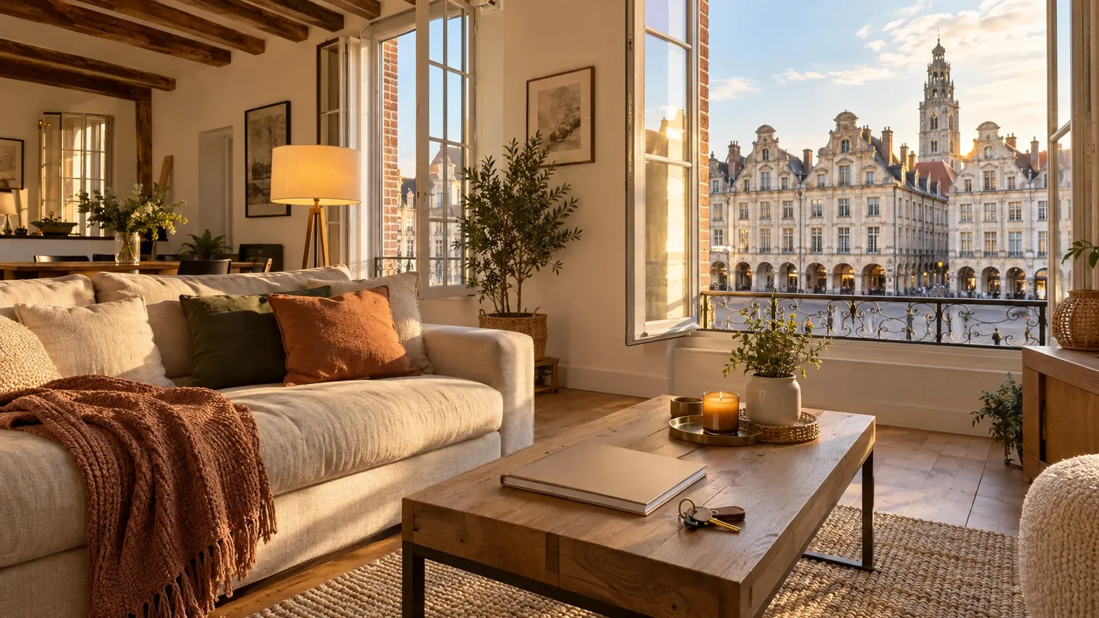 Furnished Airbnb-style flat in an old building in the centre of Arras, ready to be entrusted to a concierge service