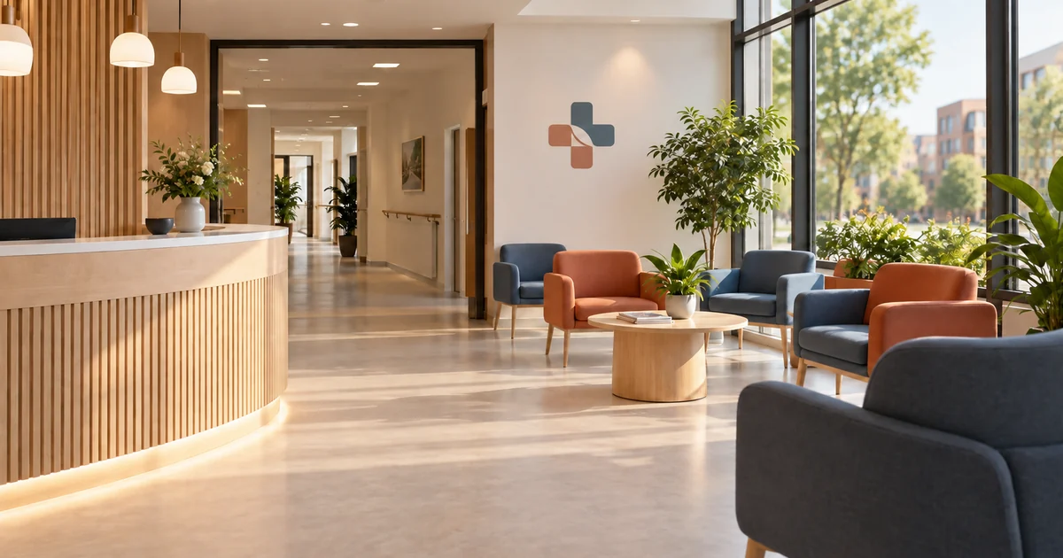 Medical practice in Arras, waiting room and consultation with a general practitioner