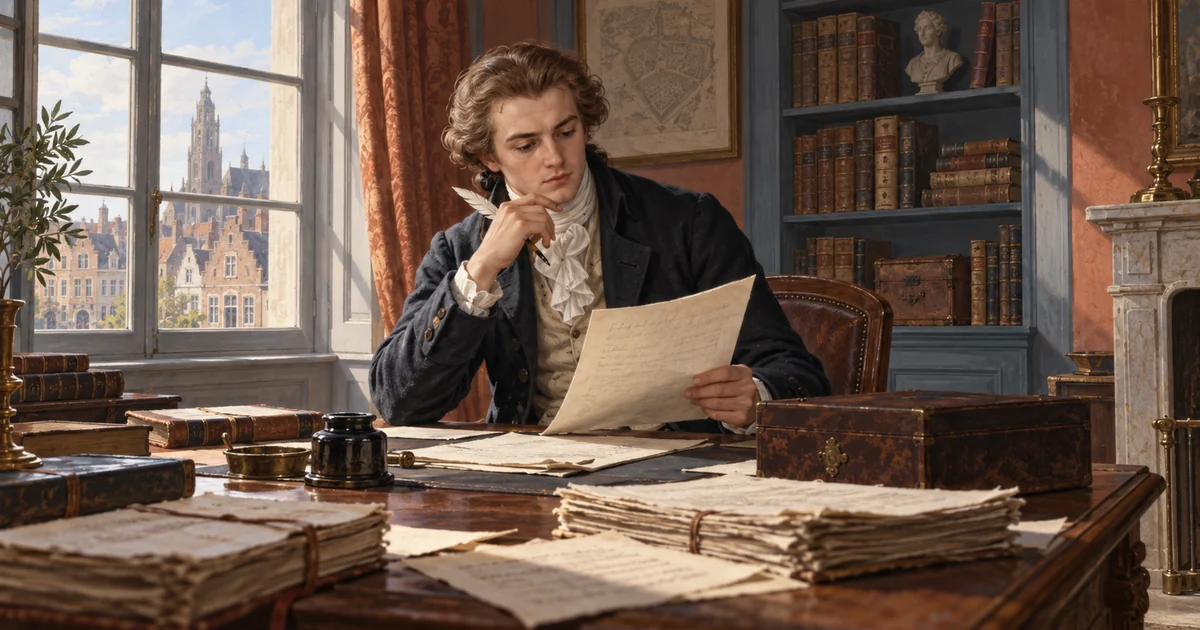 Robespierre lawyer in Arras before the Revolution, in his native town in the time of the Enlightenment