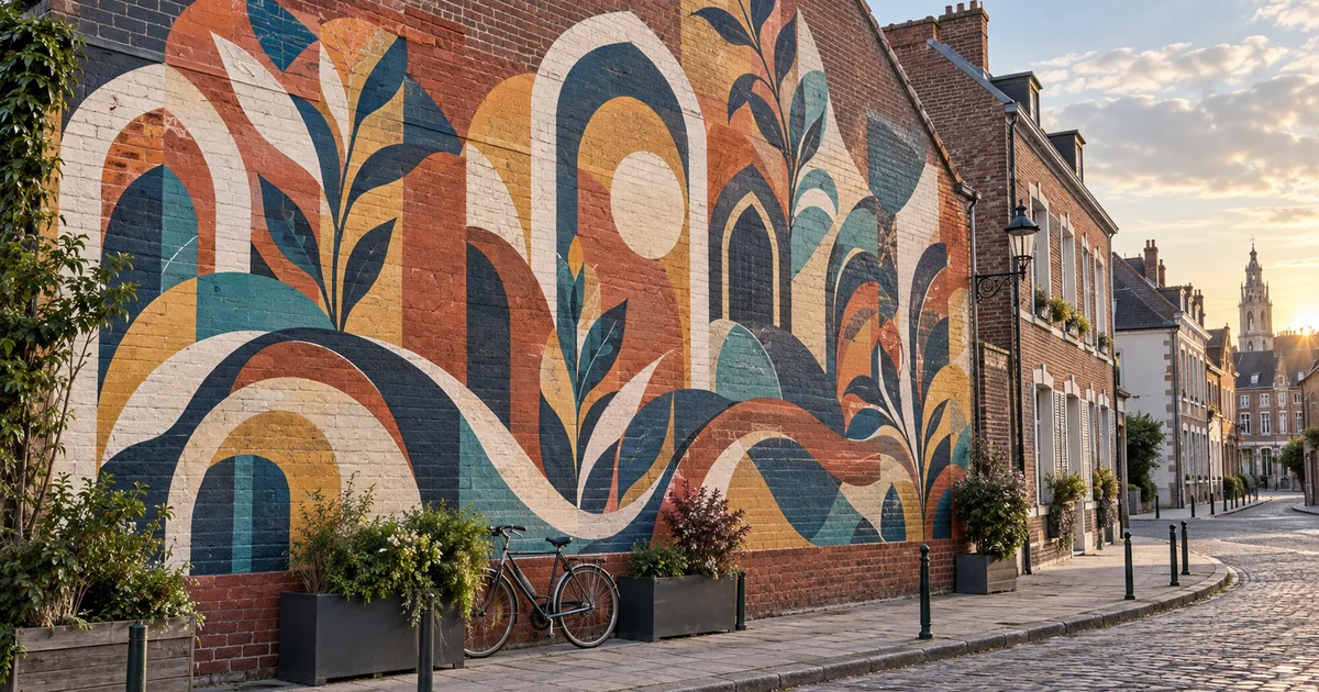 Street art in Arras, murals and urban works adorning the streets of the town