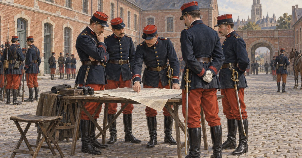 The 33rd Infantry Regiment of Arras, where Pétain and the young de Gaulle served before 1914