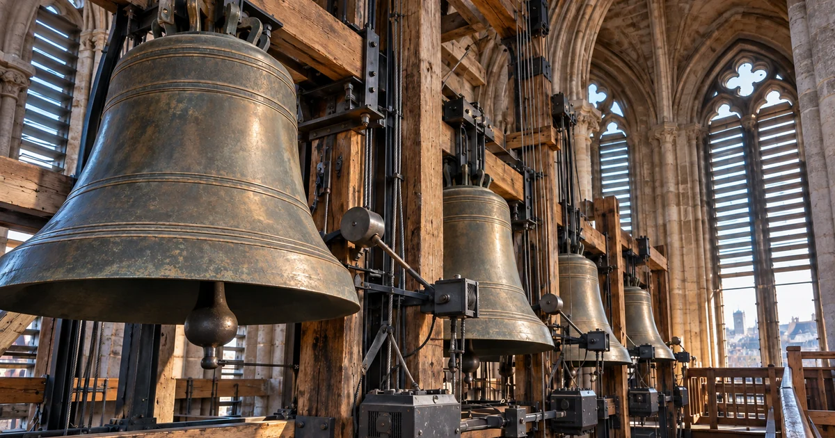 The carillon of the belfry of Arras, bells that resound above the town and its squares