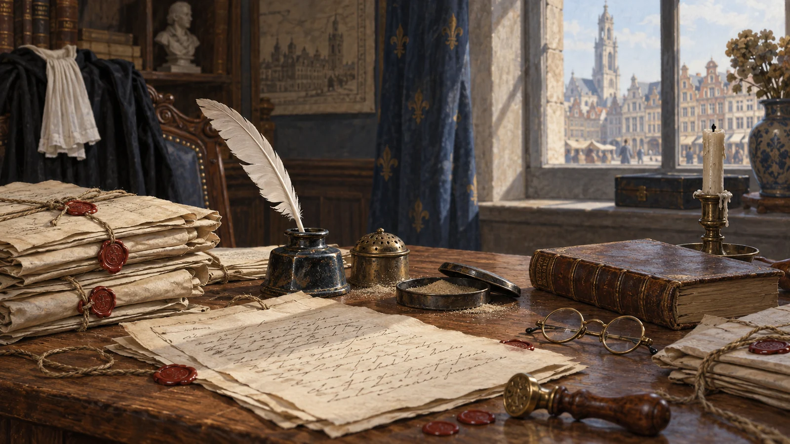 Robespierre lawyer in Arras before the Revolution, in his native town in the time of the Enlightenment