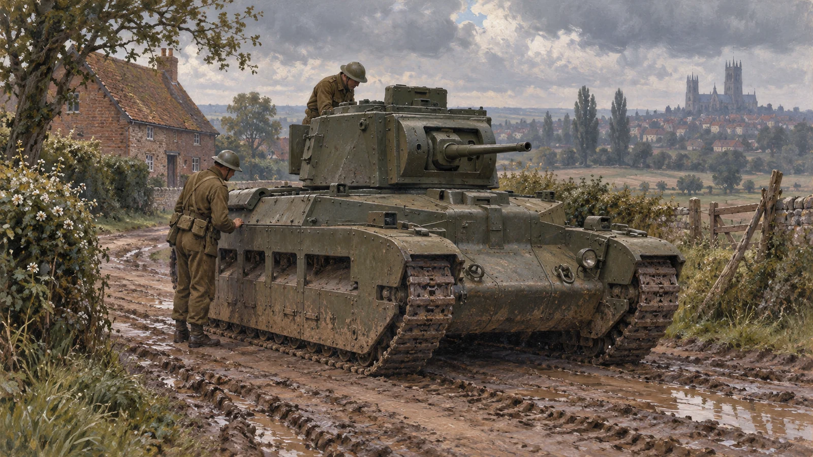 The Battle of Arras of 1940, the counter-attack of the Allied armour against the German advance