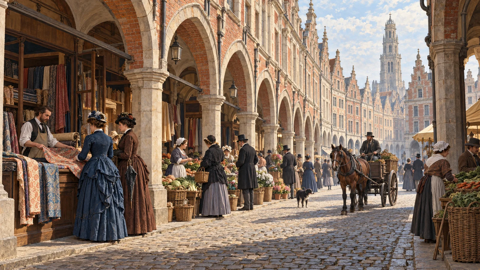 Arras au XIXe siecle, ville administrative eclipsee par Lille et le bassin minier industriels