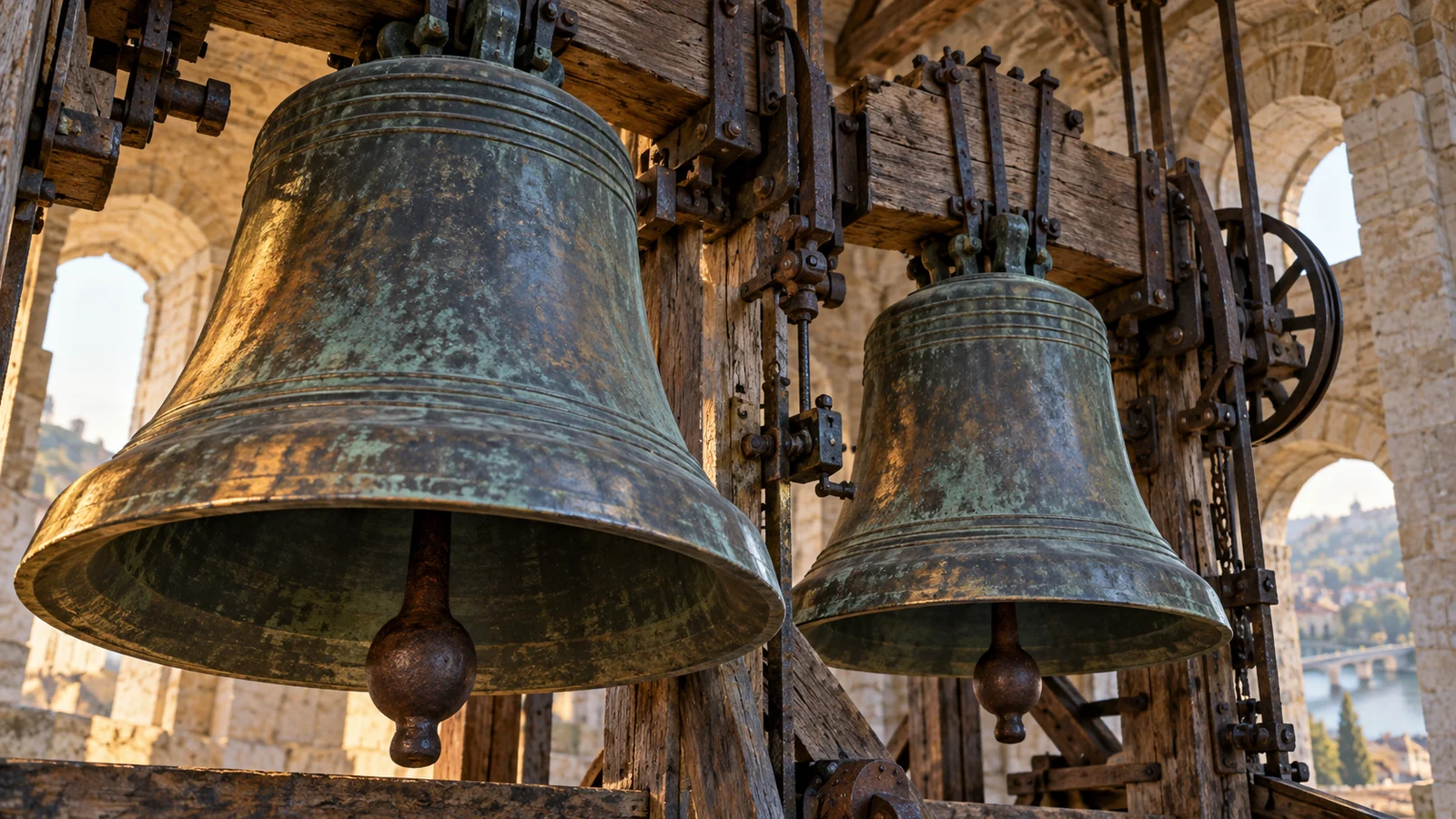 Le carillon du beffroi d’Arras, cloches qui resonnent au-dessus de la ville et de ses places