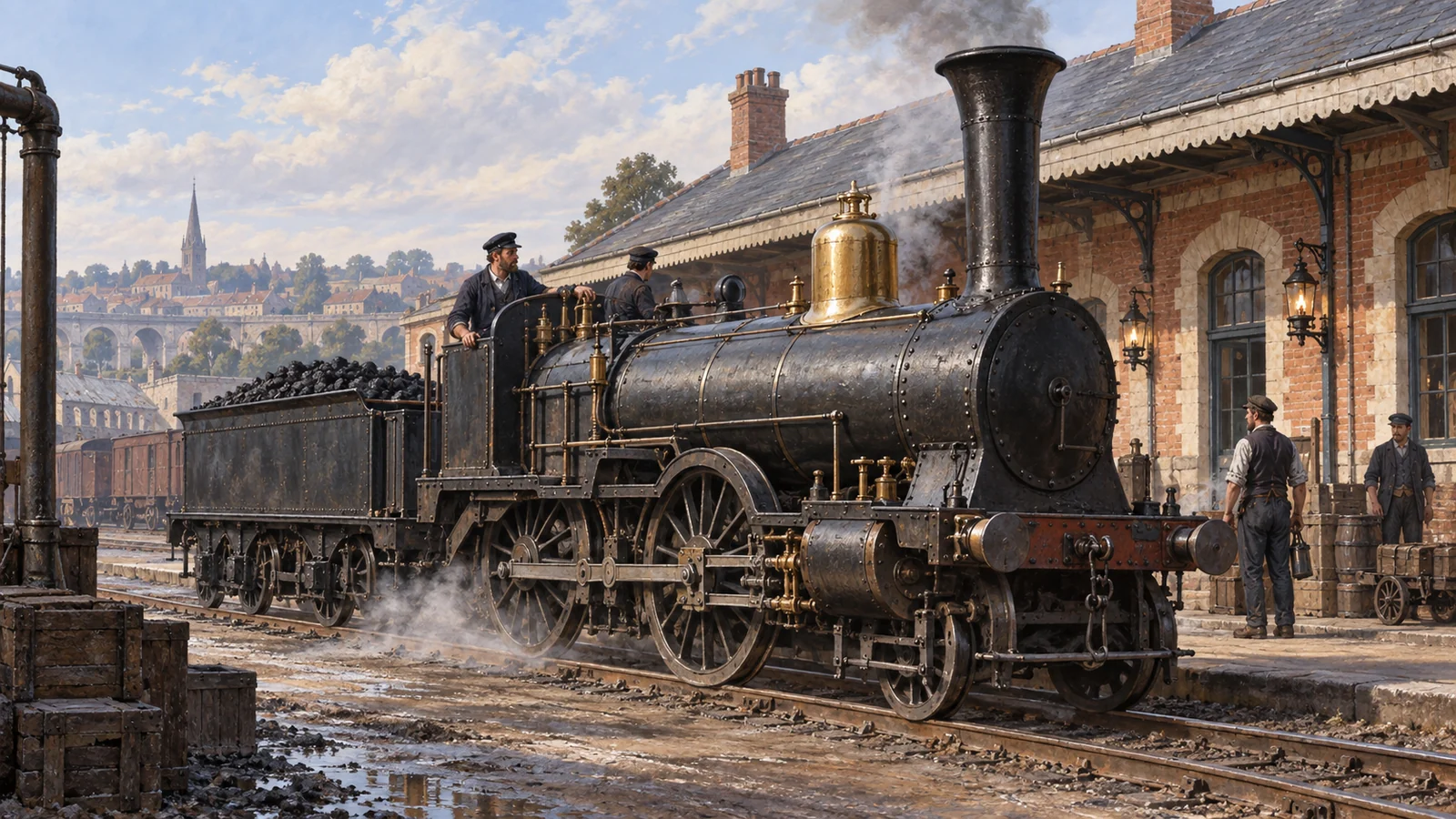L’arrivee du chemin de fer a Arras en 1846 sur la ligne du Nord reliant Paris a Lille