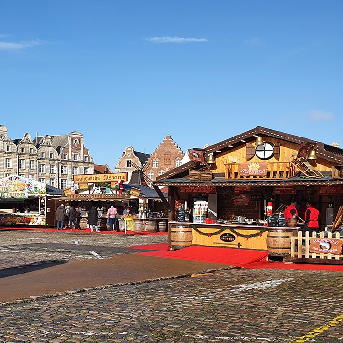 Installation du marché en novembre