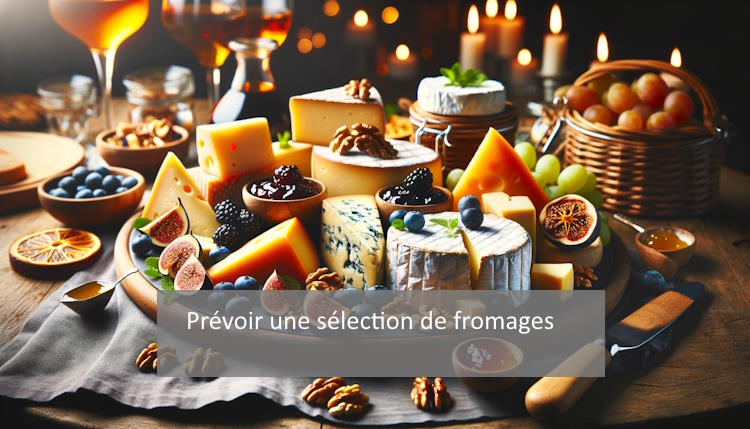 prévoir une sélection de fromages